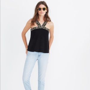 Madewell Embroidered Swing Sweater Tank